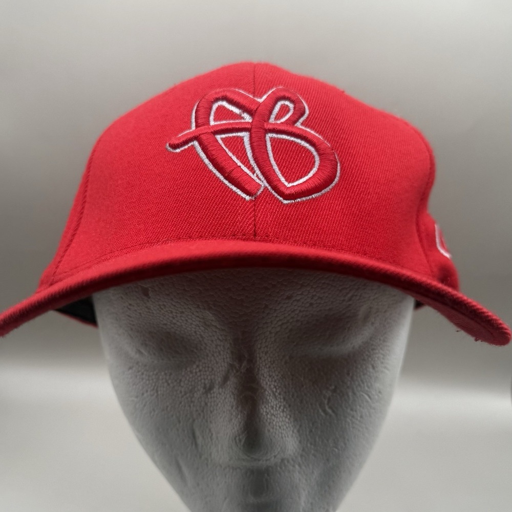 Fubu‎ Flex Hat Cap Mens XL Wool Blend Red Twill T4